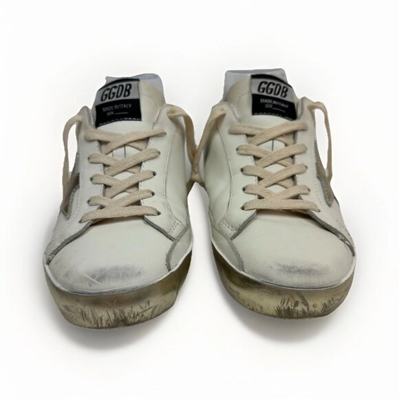 Golden Goose Superstar Leather Sneakers with Metallic Gold 39 8.5 / 8 - Worn 1X - Picture 4 of 16